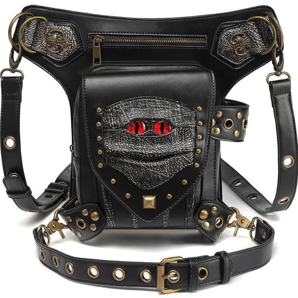 Black and Silver Men's Crossbody Bag
